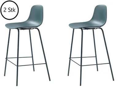 Obrázek produktu pro Barhocker >WHITBY< (2er Set) (B/H/T: 47x93x48 cm) in Petrol aus Petrol - 47x93x48 (BxHxT)