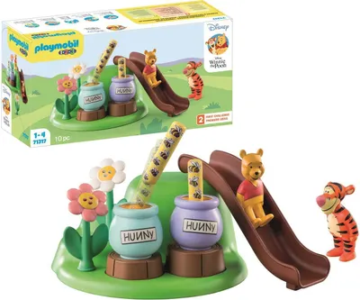 Productafbeelding van PLAYMOBIL 1.2.3 & Disney 71317 Winnie's en Tigger's Bijentuin, Winnie de Pooh, leerspeelgoed voor peuters, speelgoed voor kinderen vanaf 12 maanden