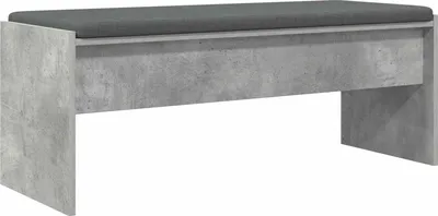 Produktbild von vidaXL Flurbank mit Kissen Beton Grau 103 x 38 x 40 cm