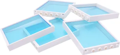 Obrázok produktu pre LEGO® 1x6x5 Okno Biele a priehľadné modré sklá - NOVINKA! Množstvo 5x