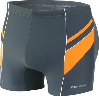Produktbild von Sesto Senso Herren Badehose – Sportliche, eng anliegende Schwimmshorts für Männer, ideal für Pool und Schwimmsport – Größe XL Grau