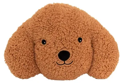 Produktbild von Dekokissen mit Tiermotiv fur das Kinderzimmer - Hundchen - braun - 36 x 24 cm - Polyester