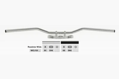 Obrázek produktu pro Stahllenker Roadstar Wide, Stahl, verchromt