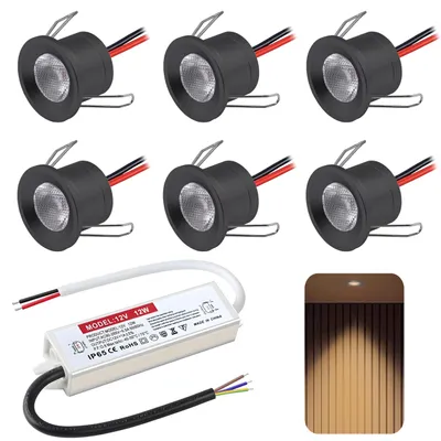 Productafbeelding van Led inbouwspot, 2W 12V plafondspot, IP65 badkamerspot, mini spot led, 6 stuks