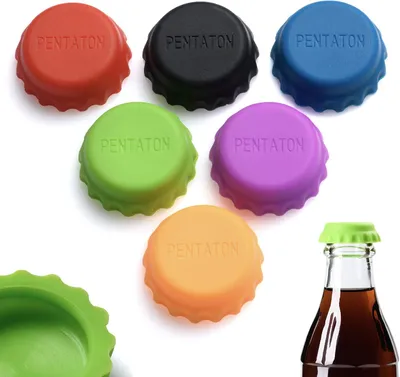 Immagine prodotto di Chiusure flessibili - Tappi a  in silicone - Etichette per bottiglie - Tappi riutilizzabili per birra, confezione da 12 pezzi