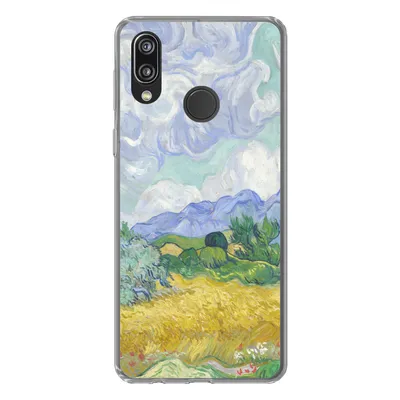 Produktbild von MuchoWow® Handyhülle Schutzhülle Hülle für Huawei P20 Lite (2020) Weizenfeld mit Zypressen - Vincent van Gogh Silikon Softcase Handy Hülle - Kartenhalter