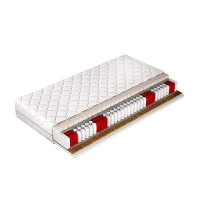 Produktbild von MIRJAN24 Beidseitige Federkernmatratze Zina Lateks 19 cm, Orthopädische Taschenfederkernmatratze, Latexschaumstoff, Kokosmatte (Liegefläche: 180x200 cm)