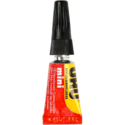 Produktbild von UHU Sekundenkleber blitzschnell Minis 1g, Gel, RoHS, REACH, CE, 23 g, Sichtverpackung, 3 Stück(e), China