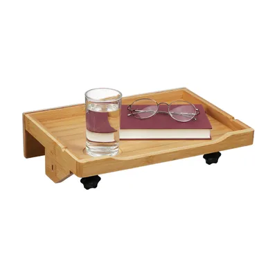 Produktbild von Relaxdays Bettablage, Mini-Nachttisch zum Klemmen, für Bett & Hochbett, H x B x T: 9 x 36 x 25,5 cm, aus Bambus, natur