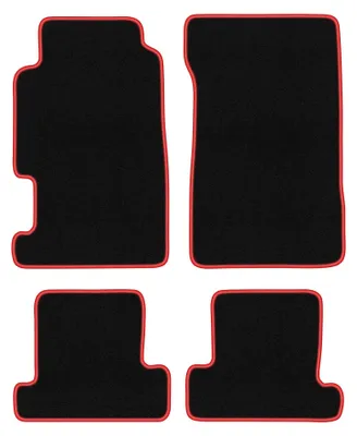Immagine prodotto di Tappetini in moquette per Honda Prelude IV 1991-1996 (coupé) – set 4 pezzi, nero/rosso, su misura – Wielganizator CARLUX