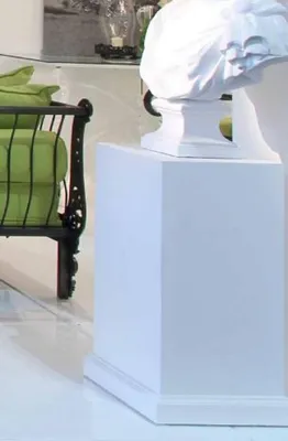 Image de Casa Padrino Luxe Baroque Colonne en bois massif blanc H. 110 cm - Meubles baroques