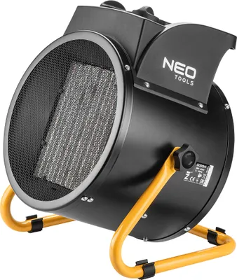 Produktbild von NEO TOOLS Keramischer PTC-Elektroheizer, 5kW, mit Thermostat und Leistungsschalter, mit Gebläse, geräuscharm, niedriger Energieverbrauch, einstellbarer Winkel, Luftdurchsatz 588 m3/h