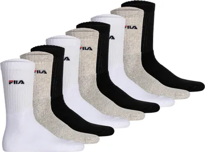 Produktbild von FILA Unisex Socken, 9er Pack - Tennissocken, Crew Socks, Logo Schwarz/Weiß/Grau 43-46