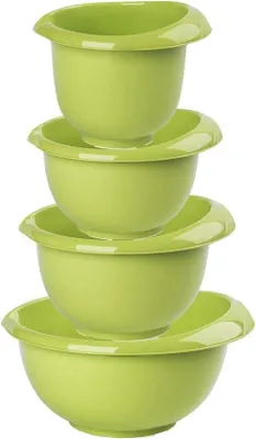 Image de Ensemble de bols à mélanger Famanu, 4 pièces - Vert, empilables, antidérapants