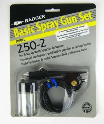 Produktbild von Badger 250-2 Airbrushpistole Basic Spray Gun Set geblistert Airbrush Pistole