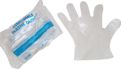 Produktbild von 100er Packung Einweghandschuhe Brötchenhandschuhe Plastikhandschuhe Größe L