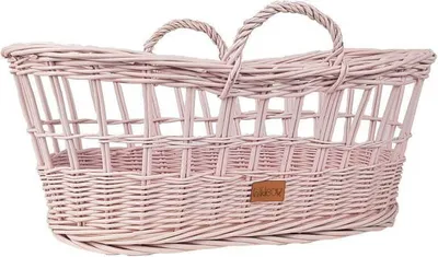 Image de WikliBOX - Panier de Moïse pour poupées, lit en osier pour une poupée 52x30xh20 cm