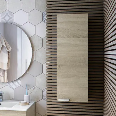 Immagine prodotto di Parga - Mobile Pensile, 30x85h cm Marrone Rovere, un Ripiano