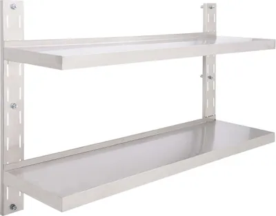 Zdjęcie produktu dla 2-Poziomowa Półka Wisząca, Stal Nierdzewna, 120 X 30 Cm Lumarko!
