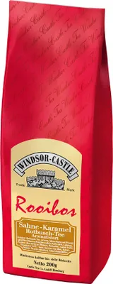 Produktbild von Windsor-Castle Rooibos Tee Sahne-Karamel, 200g Tüte (MHD: 31.07.2026)