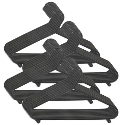 Produktbild von Bieco Kleiderbügel Kinder 32 St. Schwarz | Länge ca 30 cm | Baby Kleiderbügel | Kunststoff Kleiderbügel Kinder Baby | Baby Organiser Für Kleiderschrank | Kleiderbügel Baby | Baby Clothes Hangers