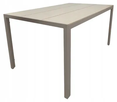 Zdjęcie produktu dla Aluminiowy stół ogrodowy na taras z blatem polywood Allen Pro 130x70 taupe