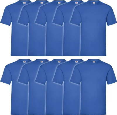 Produktbild von 10er Pack Fruit of the Loom Valueweight T-Shirt Farbe: royal Größe: S