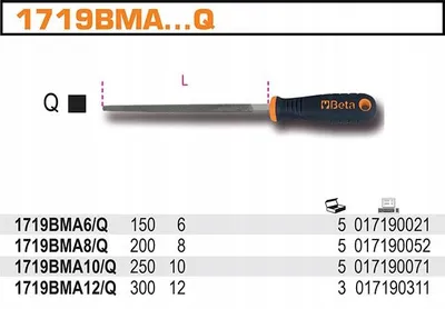 Produktbild von Beta Halbrund-Feile Quadratisch 150mm 1719BMA6/Q
