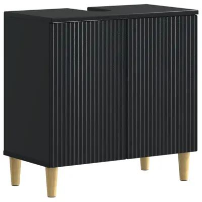 Produktbild von vidaXL Waschbeckenschrank ARNHEM Schwarz 59,5 x 31,5 x 59 cm