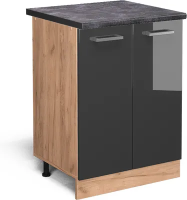 Obrázek produktu pro Spodní skříňka kuchyňské linky Vicco R-Line Antracitový vysoký lesk 60 cm , PD Antracit, Model 46284