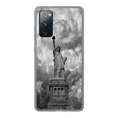 Produktbild von MuchoWow® Handyhülle Schutzhülle Hülle für Samsung Galaxy S20 FE Freiheitsstatue in New York an einem bewölkten Tag in schwarz-weiß Silikon Softcase Handy Hülle - Abdeckung