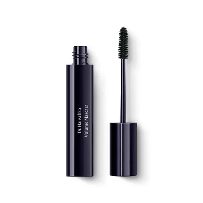 A mascara tube and wand are shown against a white background.