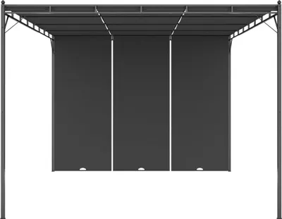 Produktbild von vidaXL Gartenpavillon mit Seitenvorhang 4x3x2,25 m Anthrazit