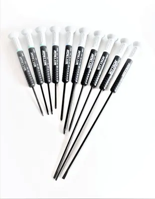 Produktbild von WITTRON Schraubendreher Set 10 tlg. Kreuz Schlitz Torx Feinmechaniker Satz Profi