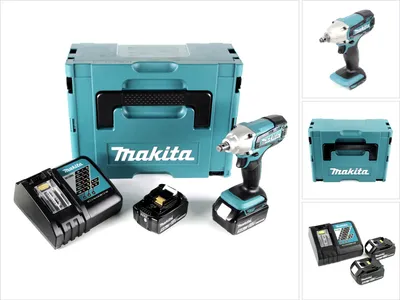 Produktbild von Makita DTW 190 RTJ Akku Schlagschrauber 18V 190 Nm + 2x Akkus 5,0Ah + Schnellladegerät im Makpac 2