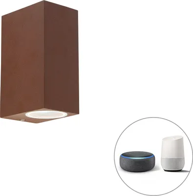 Produktbild von Smarte Wandleuchte rostBraun IP44 inkl  2 Wifi GU10 Baleno