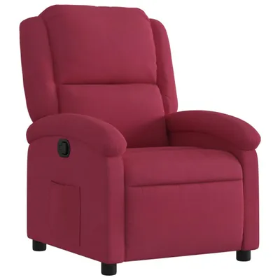 Image de Fauteuil inclinable rouge bordeaux velours