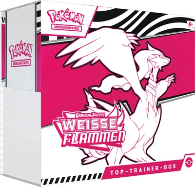 Produktbild von Pokémon Top-Trainer-Box Weiße Flammen Karmesin & Purpur