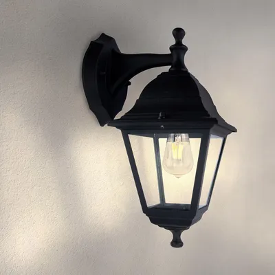 Produktbild von Ledvion Wandleuchte IP44 15W E27 schwarz dimmbar