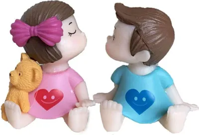 Produktbild von Habarri | Miniaturfigur - Figur für Miniaturhaus - Mädchen und Junge - Kindergartenliebe - Spielfigur für Kinder ab 3 Jahren