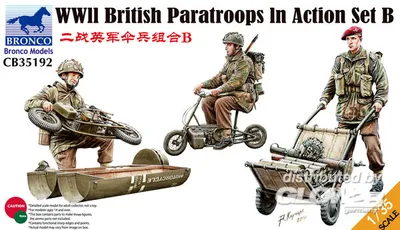 Produktbild von Bronco Models WWII British Parattroops In Action Set B 1:35