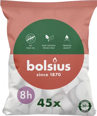 Zdjęcie produktu dla Podgrzewacze Bolsius 8 godzin (opakowanie 45 sztuk)