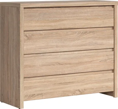 Produktbild von Kommode Soren mit 4 Schubladen, Holzoptik, 92cm