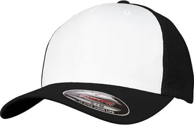 Produktbild von FLEXFIT 6511CF | Kappe Mesh Colored Front - Farbe: Black/White/Black - Größe: S/M