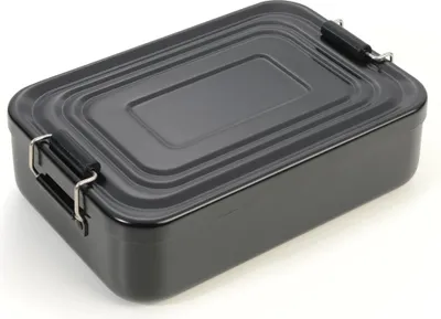 Produktbild von TROIKA #BOX82, Brotdose, Erwachsene/Kinder, Schwarz, Aluminium, Einfarbig, Rechteckig