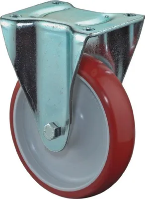 Image de Roulette fixe D.125mm Trgf.150kg Fonte-PU Plaque L104xB80mm BS ROLLEN
