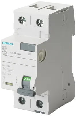 Obrázok produktu pre Siem Rcd 40/0,03A 1Pól+N 230V 2Te F 5Sv3314-3