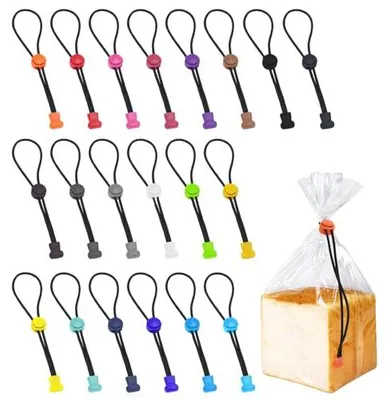 Produktbild von 20 Stück Verschlussclips für Beutel 20cm Clips für Tüten Tütenclips | Klammern für Tüten Gefrierbeutel Clips Verschlussklammern Klipper Verschluss Wiederverwendbar