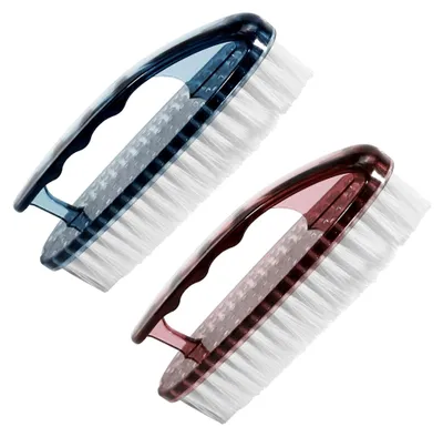 Produktbild von 2er Set Scheuerbürsten für die Tiefenreinigung, Handbürsten für Küche und Bad, strapazierfähige Reinigungsbürsten in Blau und Pink