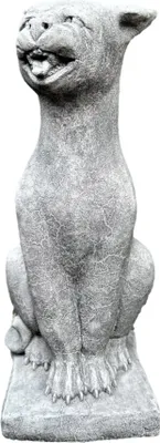 Produktbild von Schöne Gargoyle Katze aus Steinguss perfekt für den Garten die Terrasse oder den Vorgarten ist Frostfest Witterungsbeständig und Neu 47cm H, SU-5814-R